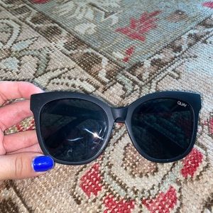 Quay Sunglasses After Hours Matte Black Square Frame Oversized
